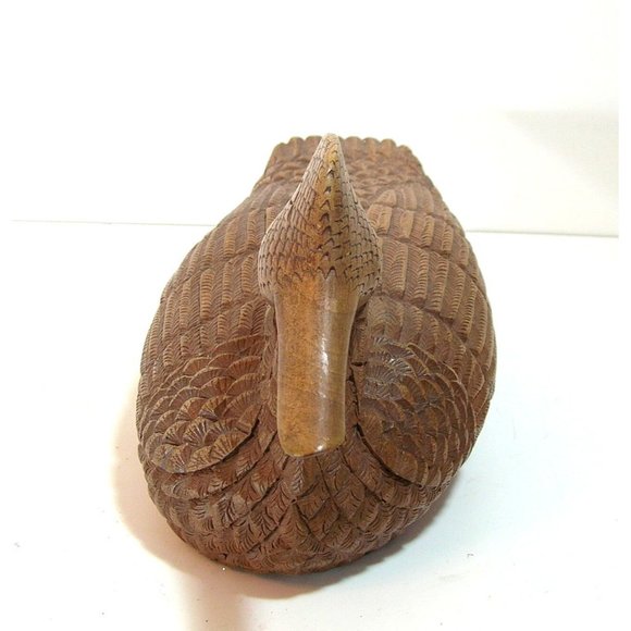 Duck Decoy, Hand Carved Wood Duck - Picture 3 of 6